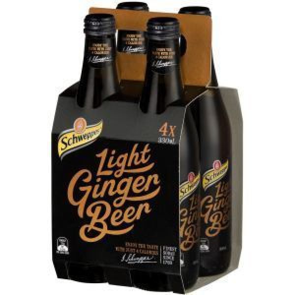 Schweppes Traditional Soft Drink Light Gingerbeer 330ml