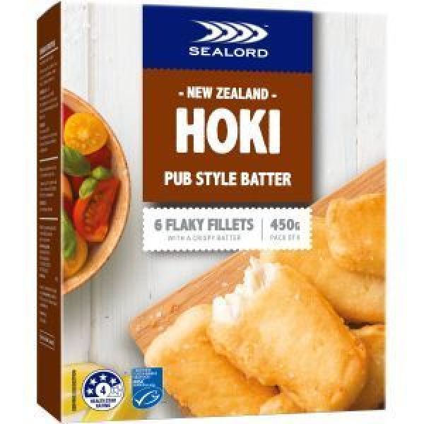 Sealord Fish Fillets Hoki In Pub Style Batter 450g