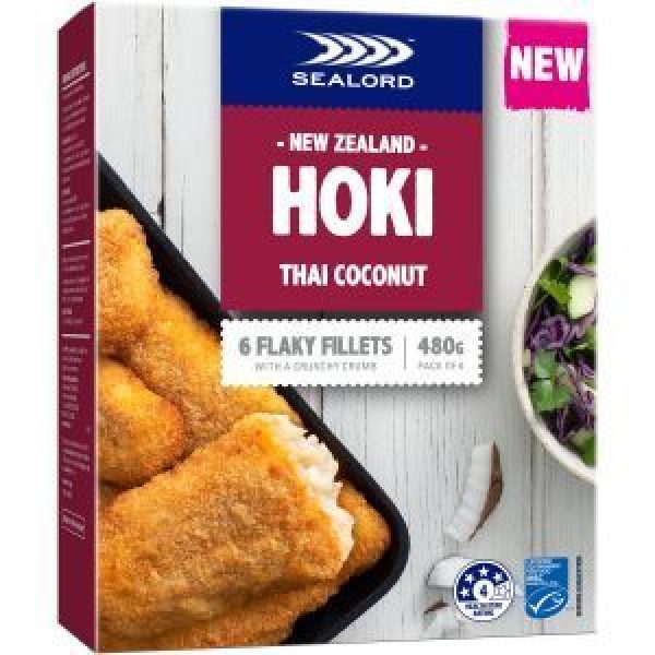 Sealord Fish Fillets Nz Hoki Thai Coconut 480g