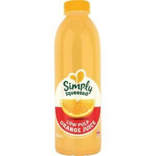 Simply Squeezed Orange Juice Smooth Lo Pulp