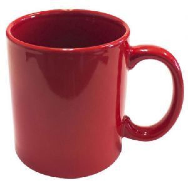 Straight Sided Mugs Red