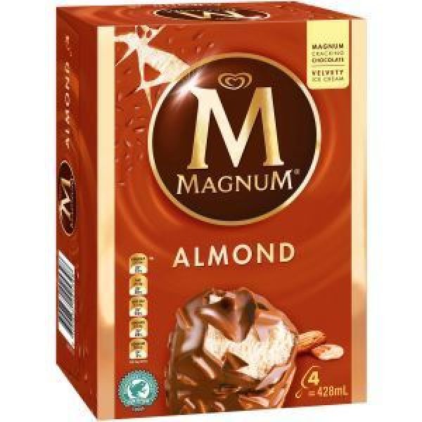 Streets Magnum Ice Cream On Stick Almond 428ml