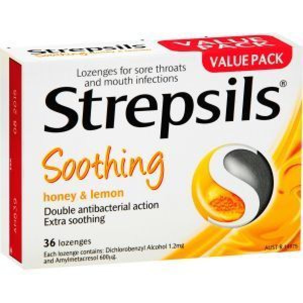 Strepsils Lozenges Soothing Honey & Lemon