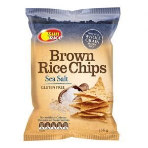 Sun Rice Brown Rice Chips Rice Snacks Sea Salt & Olive Oil