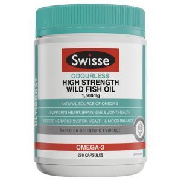 Swisse Ultiboost Fish Oil Odourless Hi-strength 1500mg
