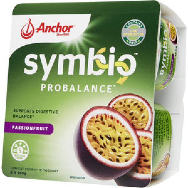 Symbio Probalance Yoghurt 4pk Passionfruit 4 X 150g