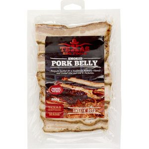 Texas Bbq Foods Pork Belly Smoked Sliced