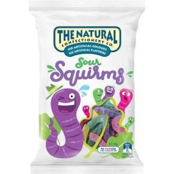 The Natural Confectionery Co Jelly Sweets Sour Squirms