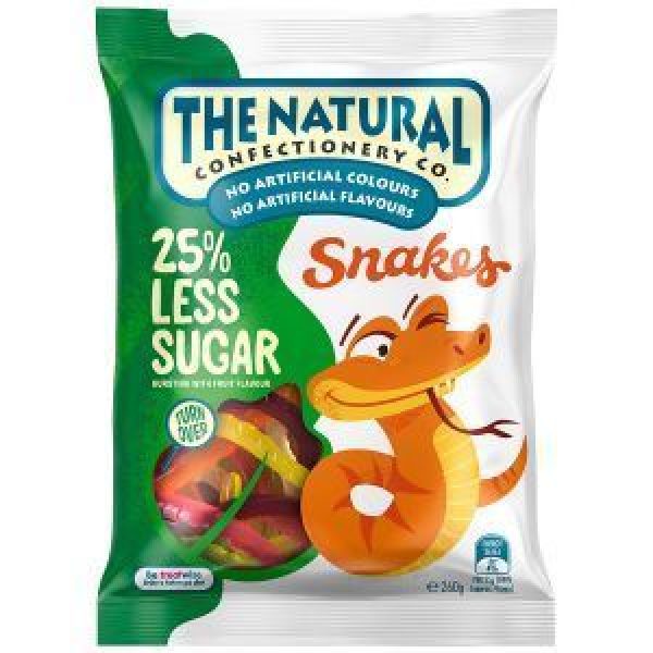 The Natural Confectionery Co Sweets Snakes Reduced Sugar