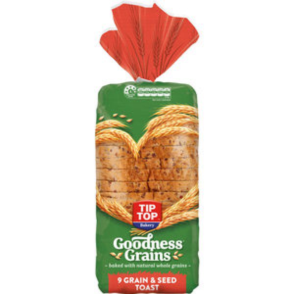 Tip Top Goodness Grains Toast Bread 9 Grain Reviews Black Box
