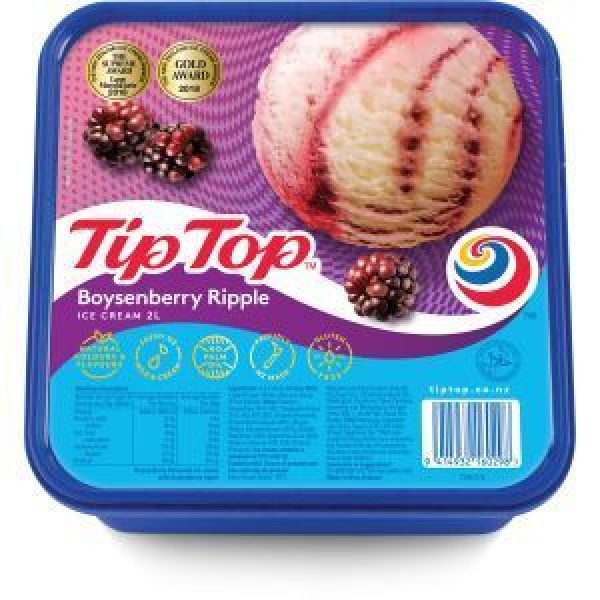 Tip Top Ice Cream Boysenberry Ripple Reviews Black Box