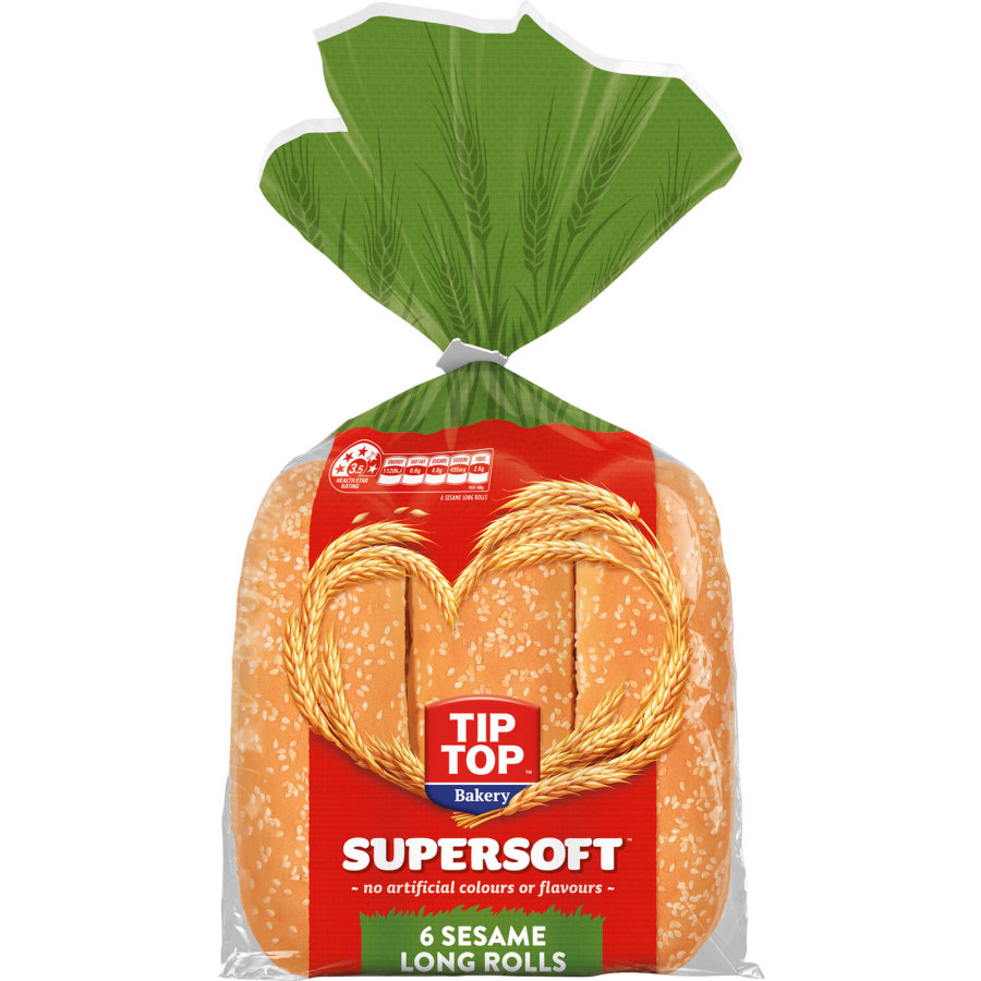 Tip Top Super Soft Bread Rolls Long Sesame Reviews Black Box