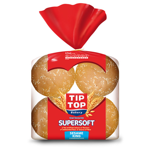 Tip Top Super Soft Burger Buns King Size Sesame Seed Reviews Black Box
