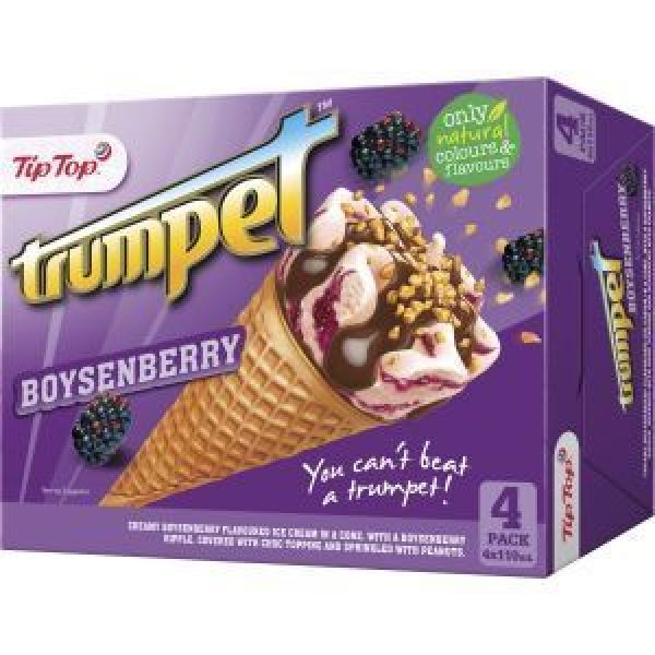 Tip Top Trumpet Ice Cream On Cone Boysenberry 440ml Reviews Black Box