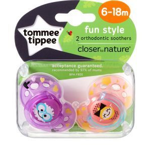 Fun Style Orthodontic Soothers from Tommee Tippee 6-18m BPA free