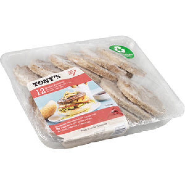 Tony’s Burger Patties Quarter Pound Beef