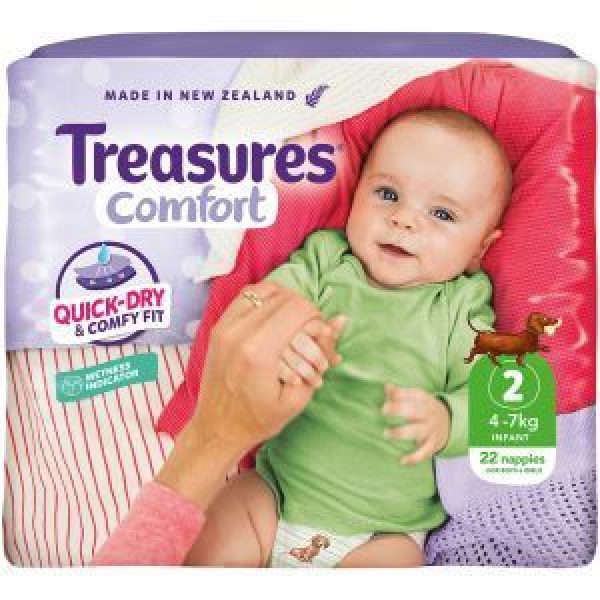 Treasures Comfort Infant Nappies 4-7kg