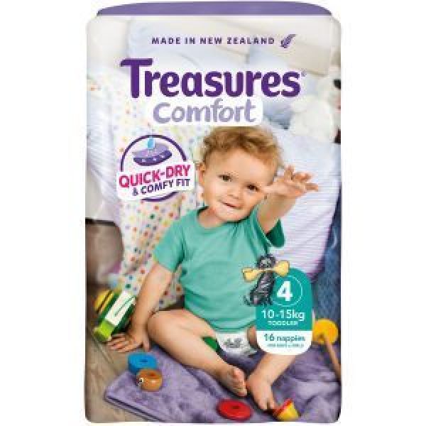 Treasures Comfort Toddler Nappies 10-15kg