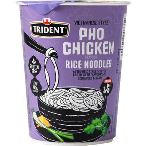 Trident Instant Noodles Cup Pho Chicken Rice Noodles Reviews Black Box