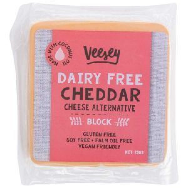 Veesey Dairy Free Cheese Alternative Cheddar Block Reviews Black Box