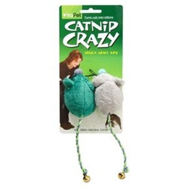 Vitapet Cat Toys Crazy Mice  Catnip