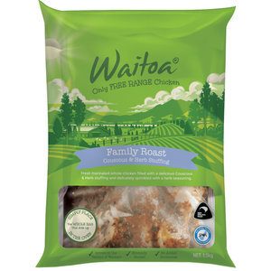 Waitoa Free Range Oven Ready Chicken Whole Couscous & Herbs Stuffing