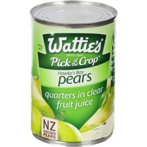 Wattie’s Pears Quarters Clear Juice