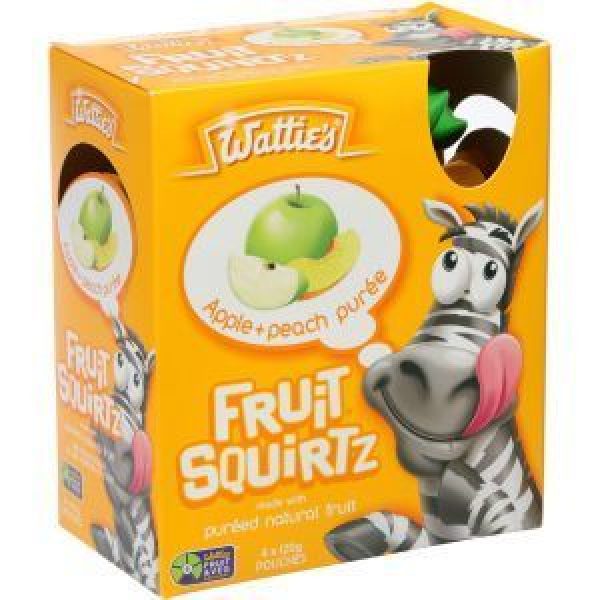 Watties Squirtz Fruit Snack Peach & Apple 480g