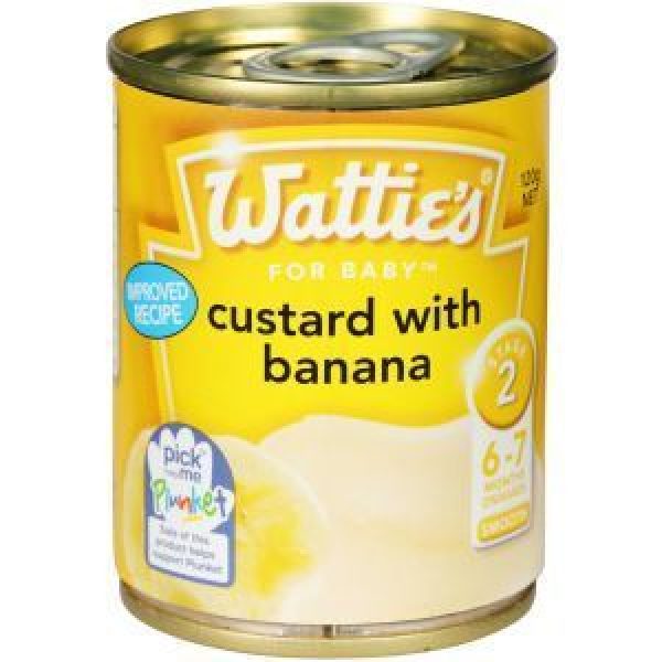 Watties Stage 2 Baby Food Custard With Banana