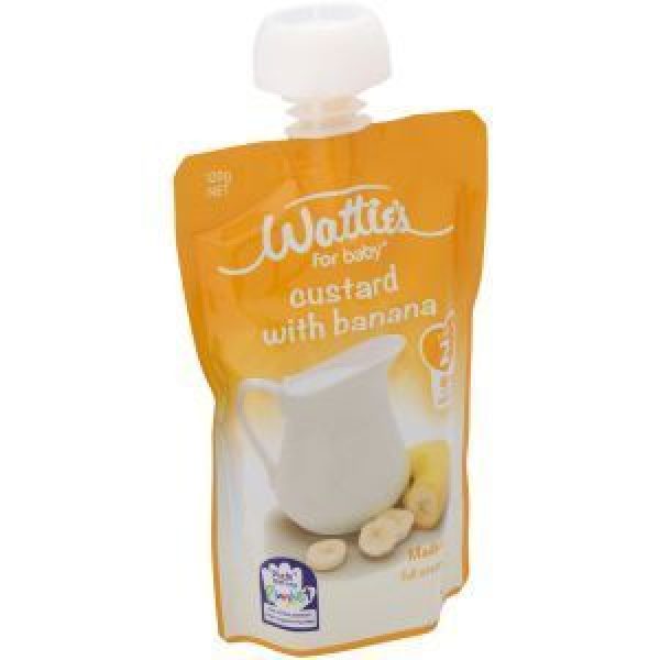 Watties Stage 2 Baby Food Custard With Bananas