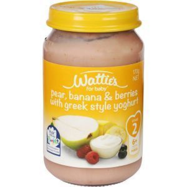 Watties Stage 2 Baby Food Pear Banana Berry Yoghurt