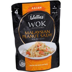 Watties Wok Creations Stir Fry Sauce Malaysian Peanut Satay