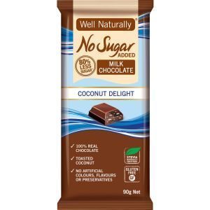 Well Naturally No Sugar Added Super Foods Bar Chocolate Coconut