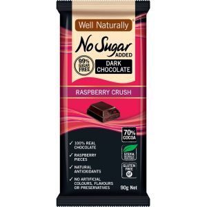 Well Naturally No Sugar Added Super Foods Bar Dark Chocolate Raspberry