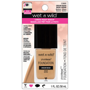 WET N WILD Photo Focus Foundation In Cream Beige – Makelloses Make-up Für Jeden Lichttyp, 30 Ml