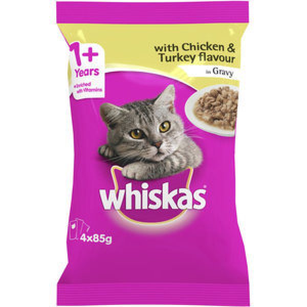 Whiskas Cat Food Chicken & Turkey In Gravy 340g