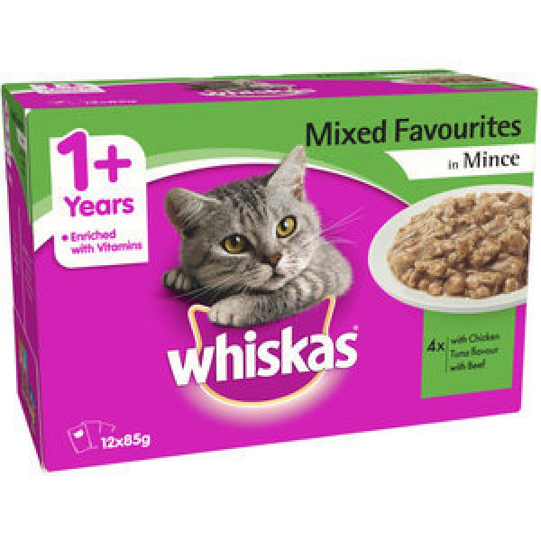 Whiskas Cat Food Mixed Favourites In Mince Reviews Black Box