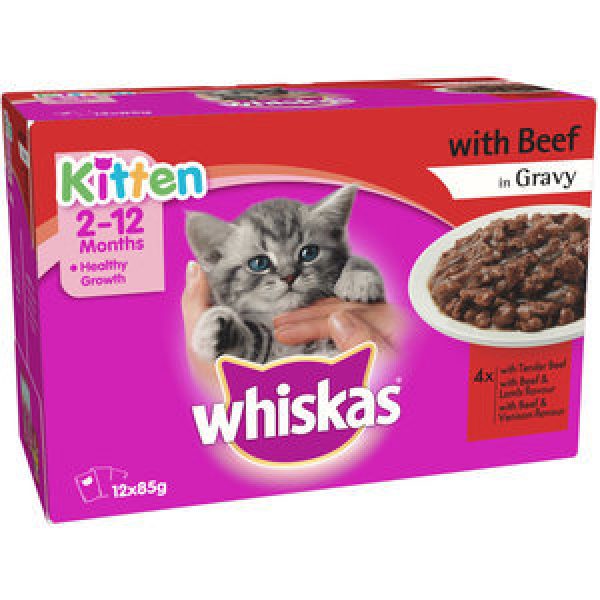 Whiskas Kitten Food With Beef In Gravy