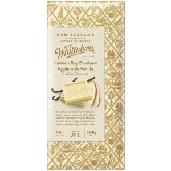 Whittakers Artisan Collection Chocolate Block Hawkes Bay White Braeburn