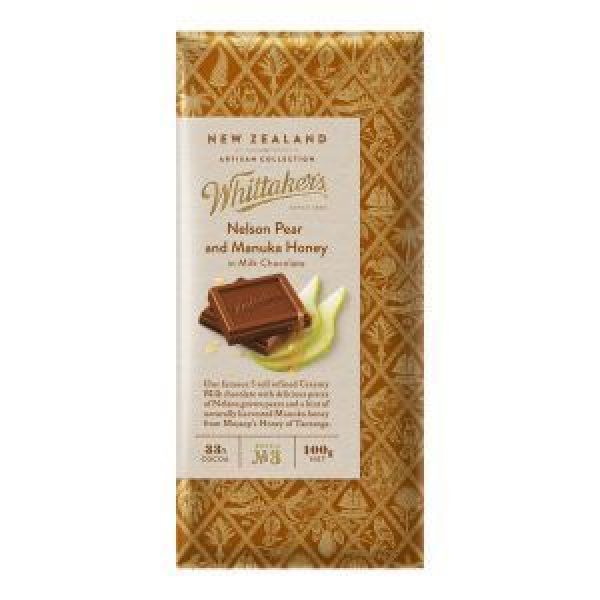 Whittakers Artisan Collection Chocolate Block Nelson Pear & Manuka