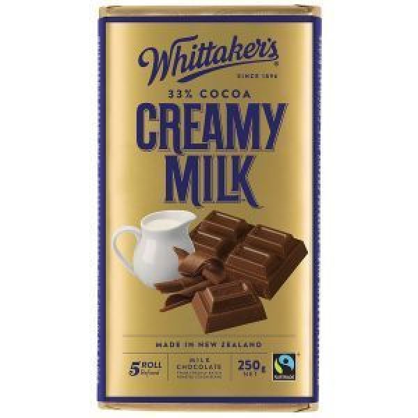 Whittakers Chocolate Block 33% Cocoa Creamy Milk