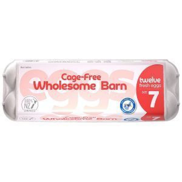 Wholesome Barn Eggs Dozen Cage Free Size 7