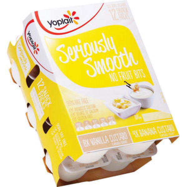 Yoplait Seriously Smooth Custard 12pk Banana & Vanilla