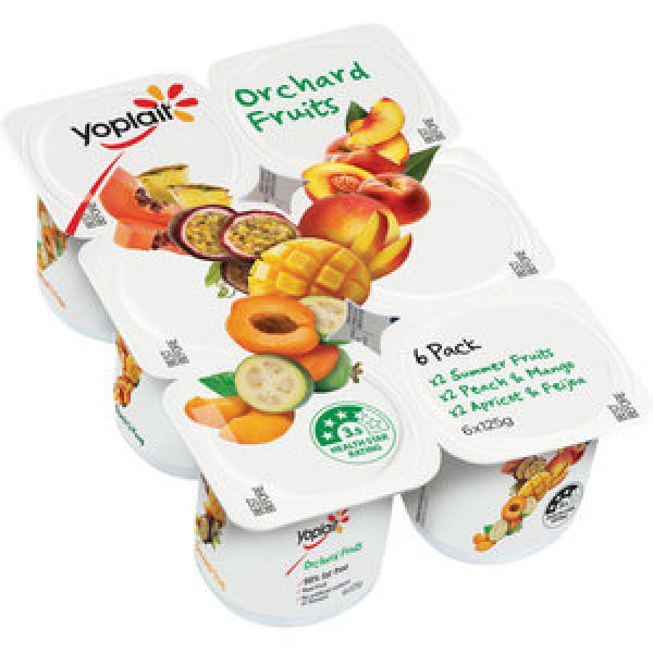 Yoplait Yoghurt 6pk Orchard Fruit
