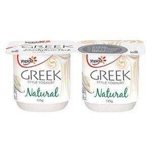 Yoplait Yoghurt Twin Greek Natural