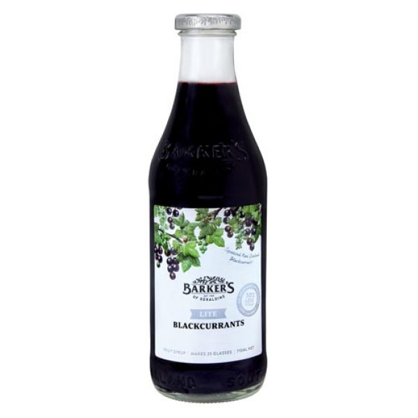 Barkers Fruit Syrup Lite Nz Blackcurrants