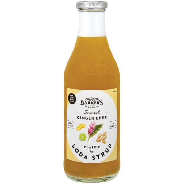 Barkers Soda Syrup Lite Brewed Ginger Beer