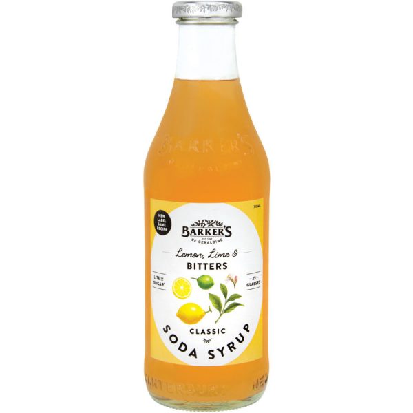 Barkers Soda Syrup Lite Lemon Lime & Bitters