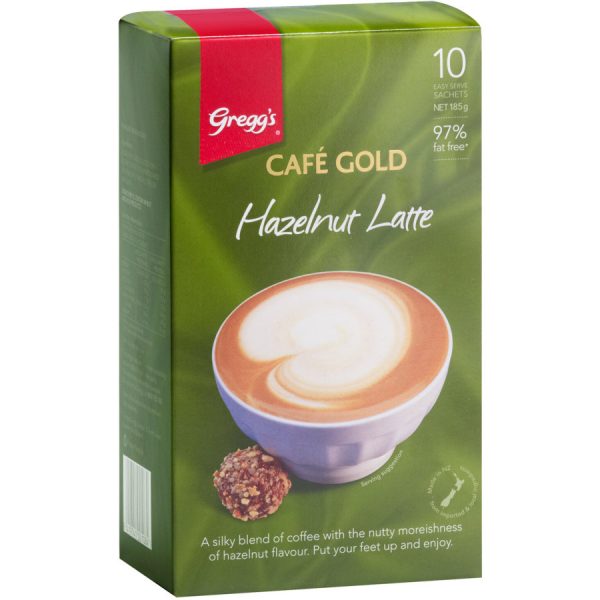Greggs Cafe Gold Coffee Mix Hazelnut Latte 185g