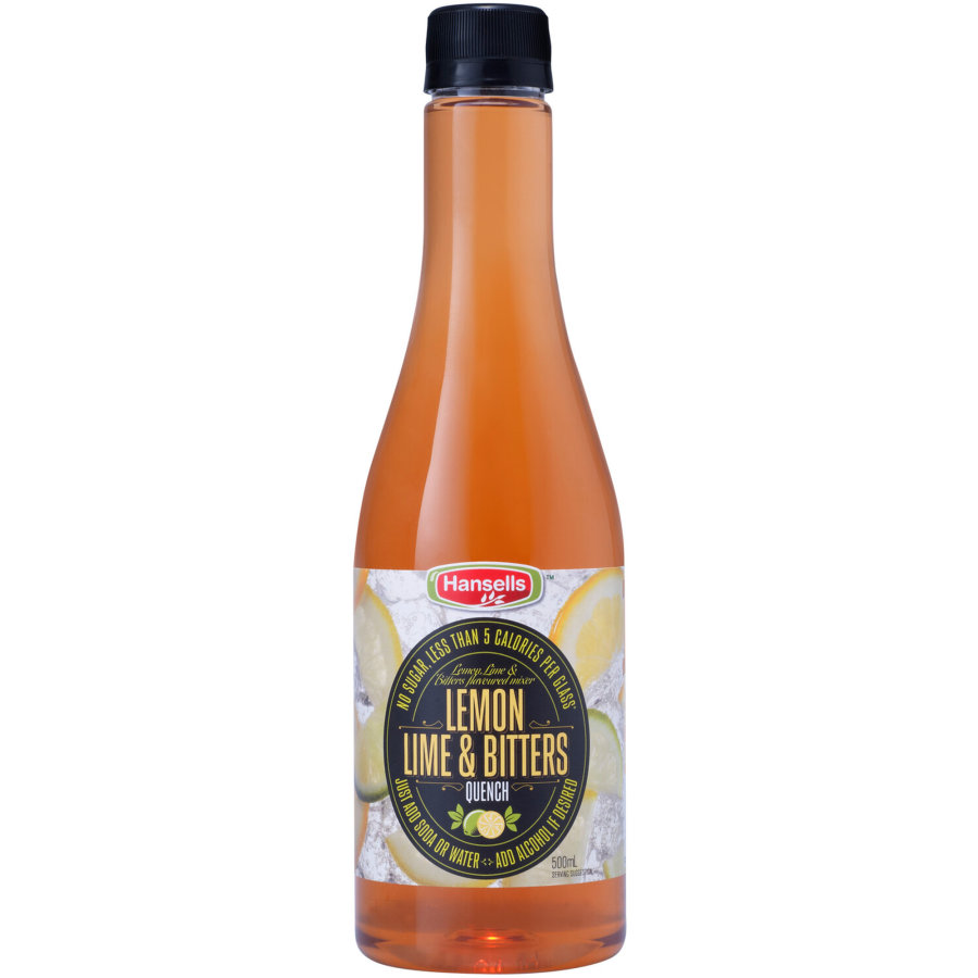 Hansells Quench Non Alcohol Cocktail Mix Lemon Lime & Bitters Reviews Black Box